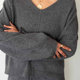 100% Cashmere V-Neck Sweater