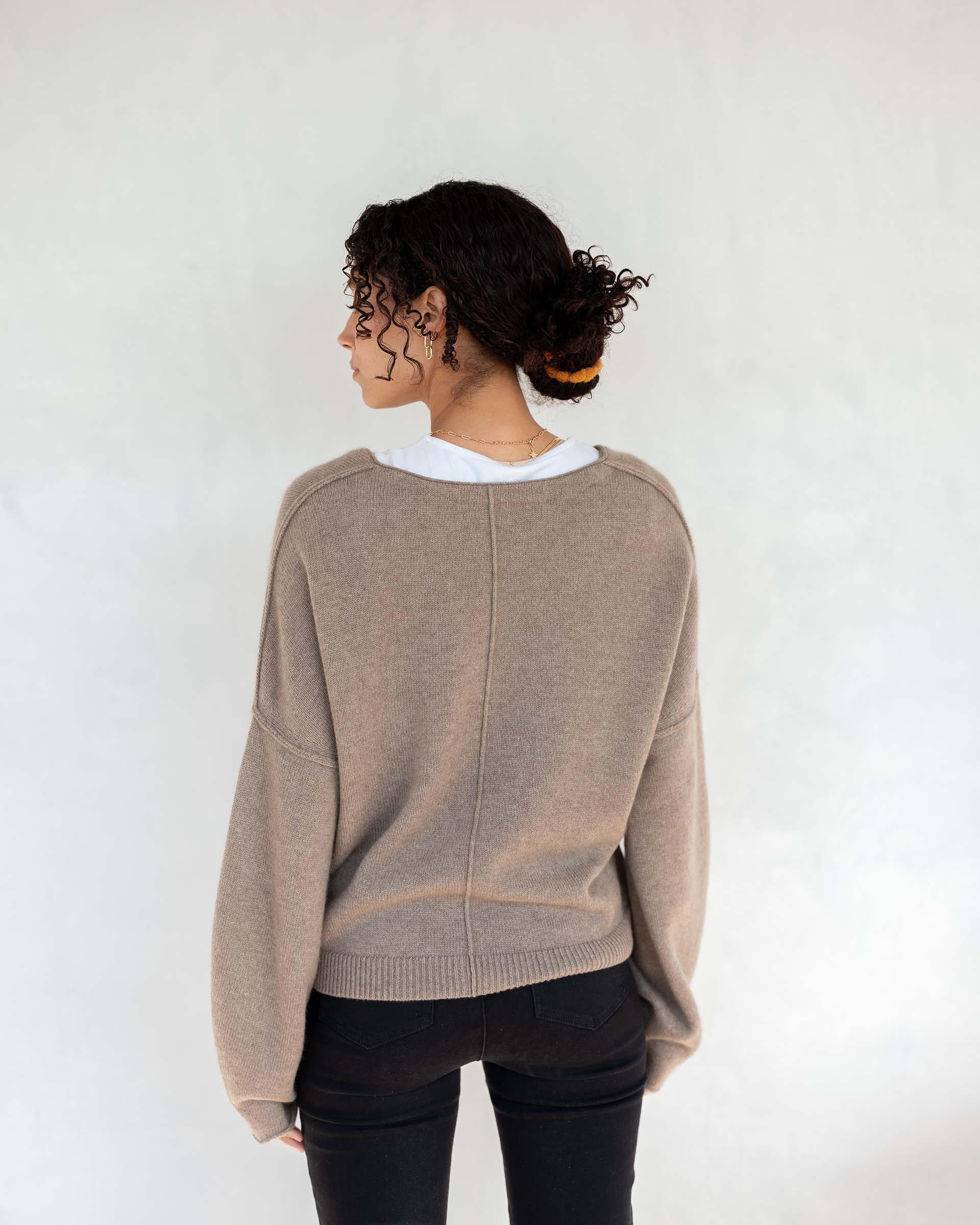 100% Cashmere V-Neck Sweater