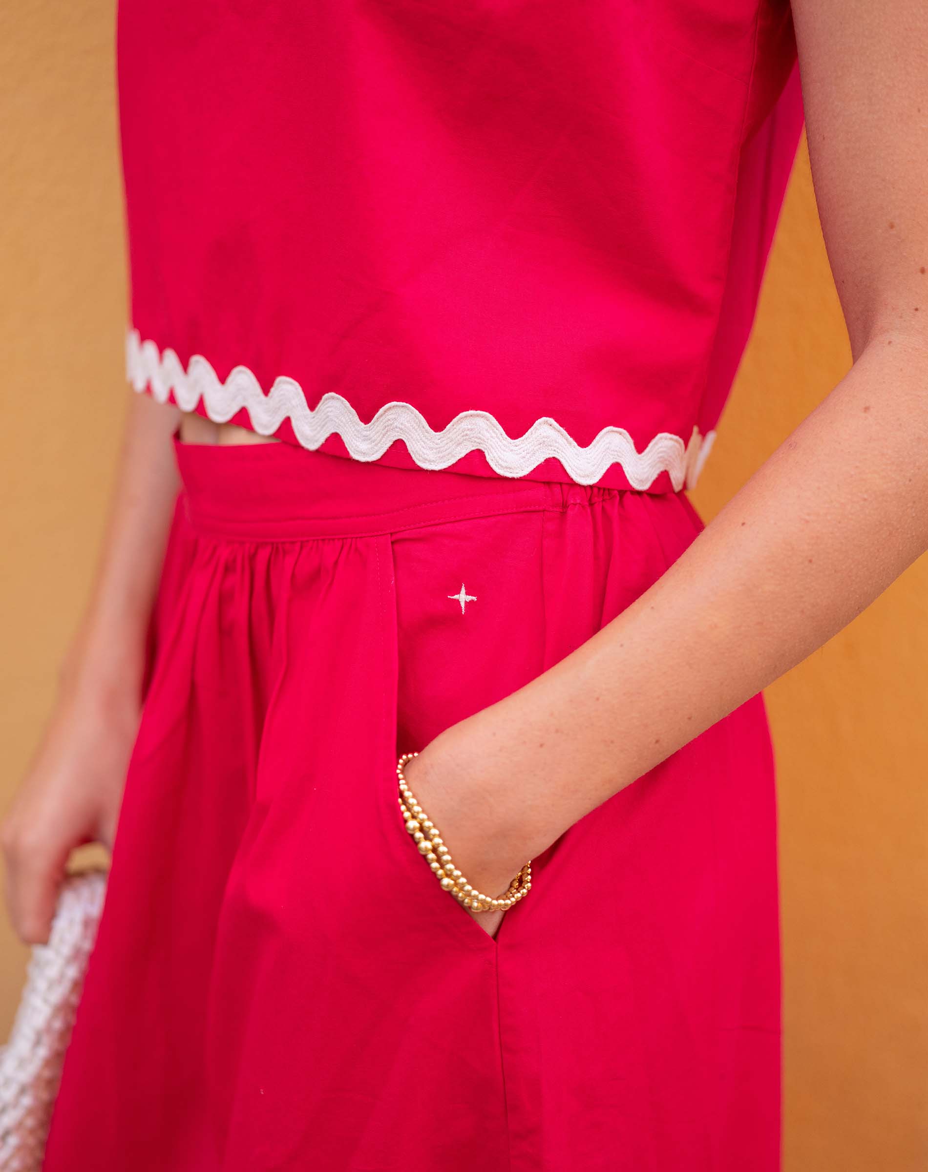 Luna Cropped Ric Rac Tank Voyageur by MERSEA | Sleeveless Tank