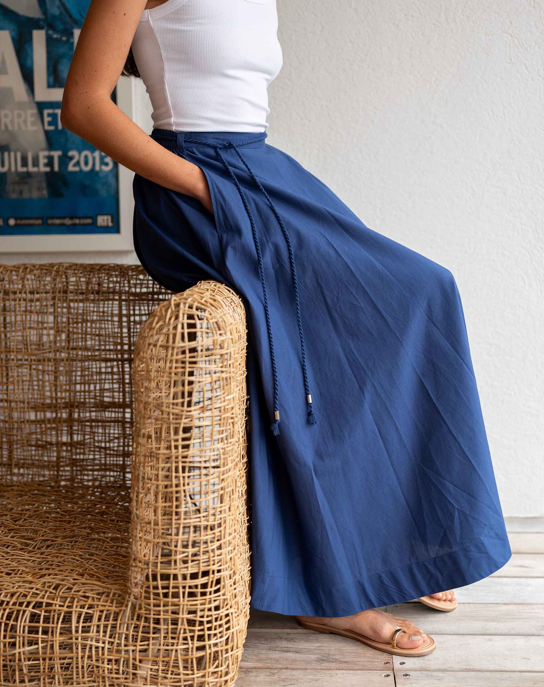 Olivia Maxi Skirt by Stella Forest X MERSEA | Cotton Poplin Skirt
