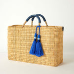 medina basket with blue tassel