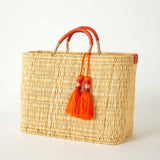 medina basket with orange tassel