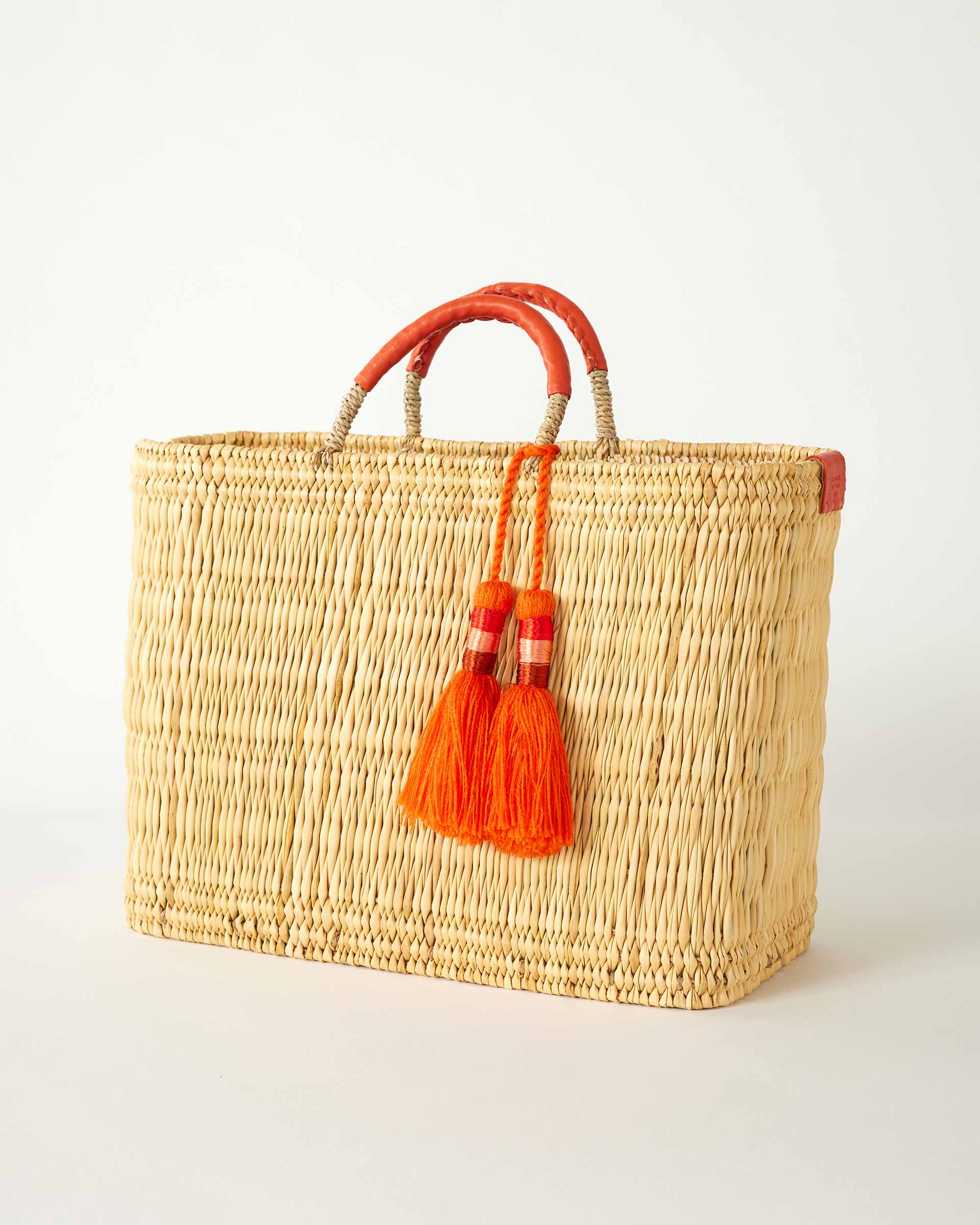 medina basket with orange tassel