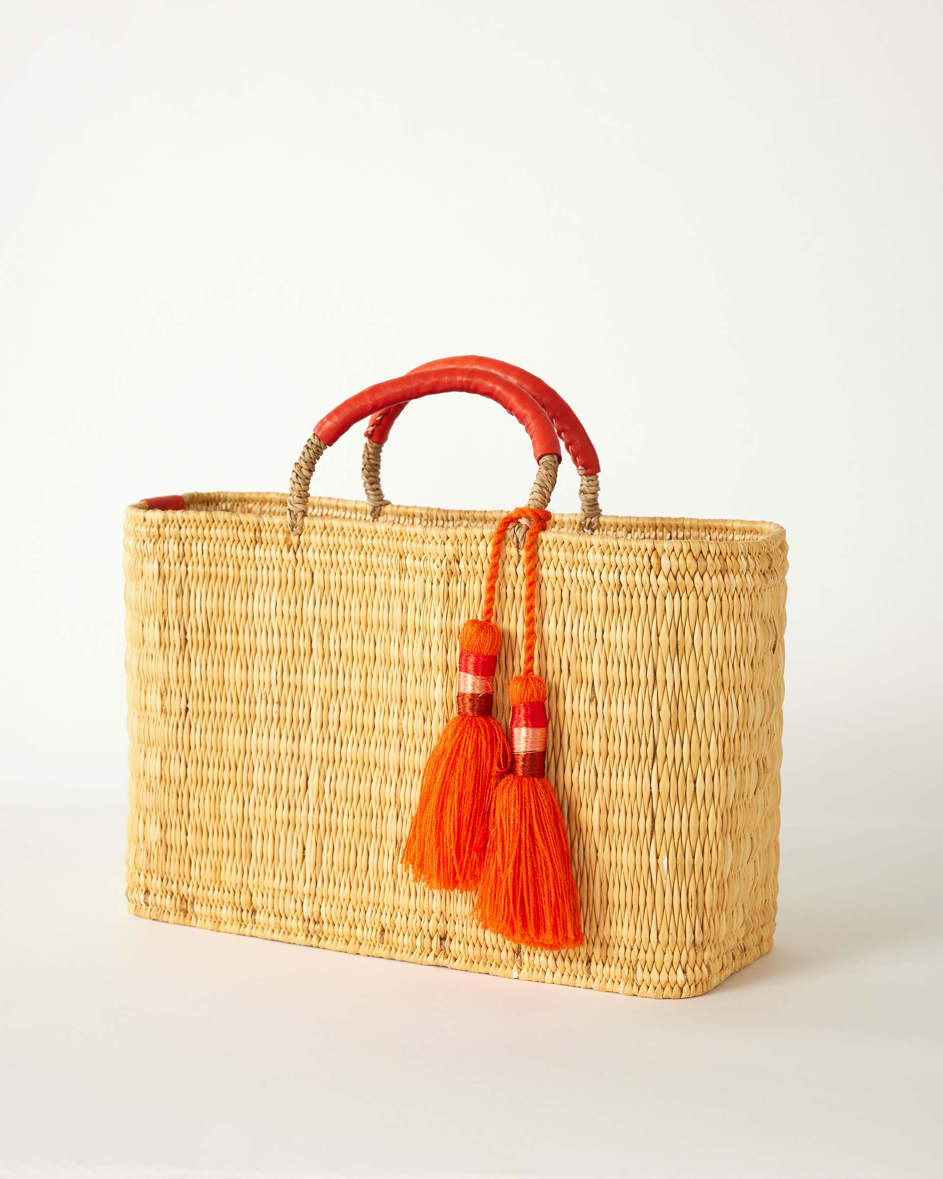 medina basket with orange tassel
