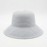 Striped bucket hat on a white background