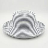 Striped sun hat on a white background