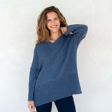 Women's Fall Oversized V-Neck Sweater