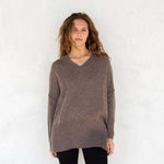 Women's Fall Oversized V-Neck Sweater