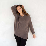 Women's Fall Oversized V-Neck Sweater