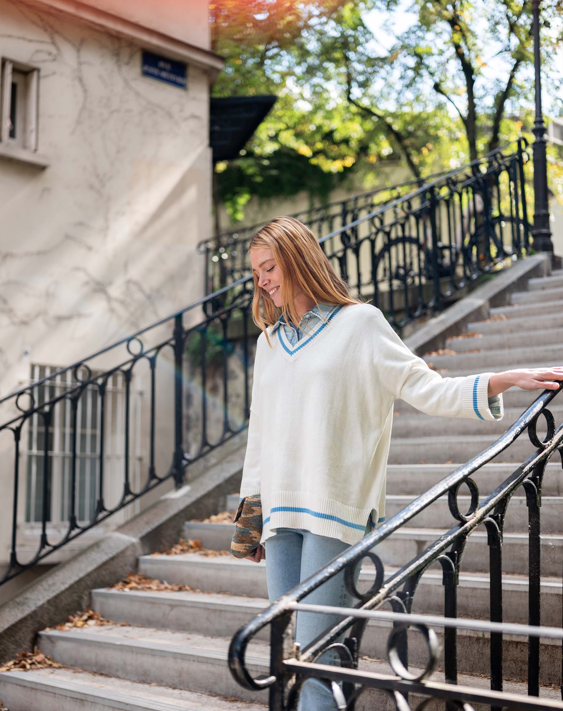 Montauk V-neck Sweater by MERSEA | Oversized Chunky Sweater