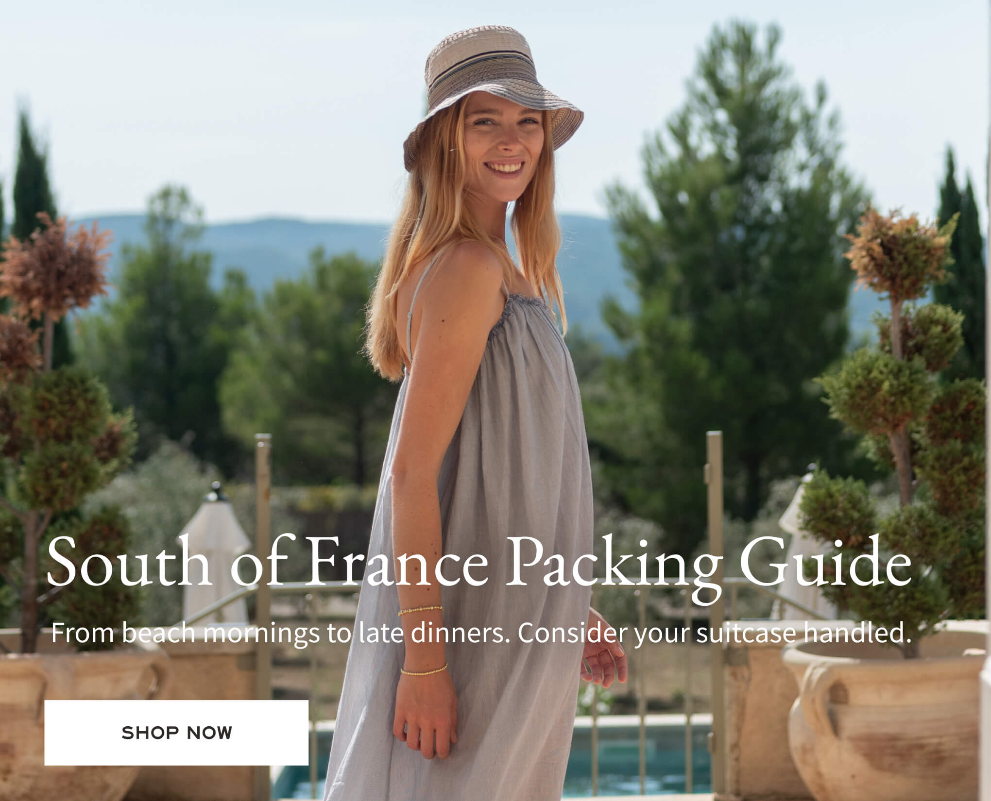 South of France Packing Guide - From beach mornings to late dinners. Consider your suitcase handled.  - Shop now