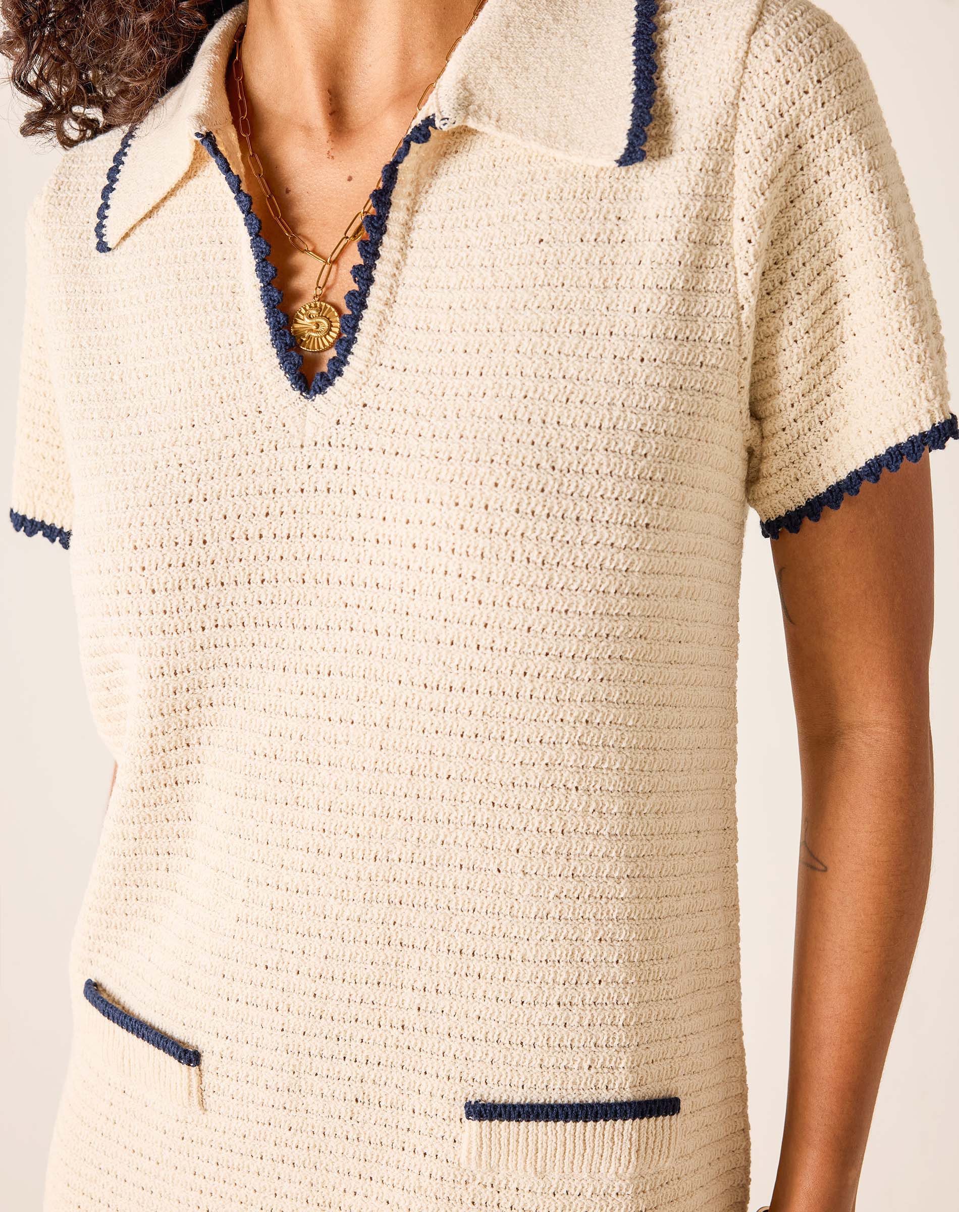 Pedestal dab dne brrrsos着用　polo ロンt s Paley Polo Crochet Dress by Voyageur by MERSEA | Crochet Travel Dress