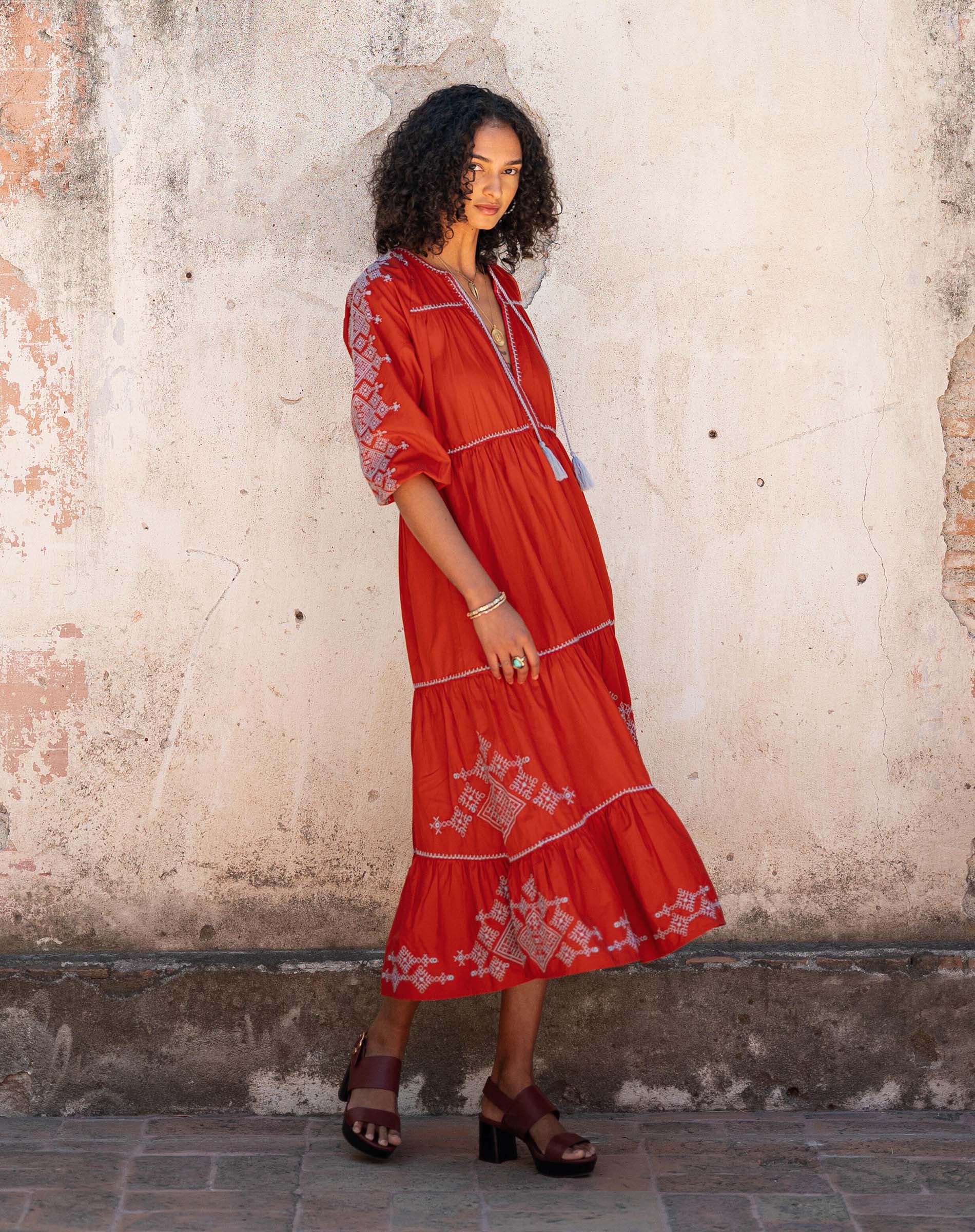 Pego Embroidered Dress