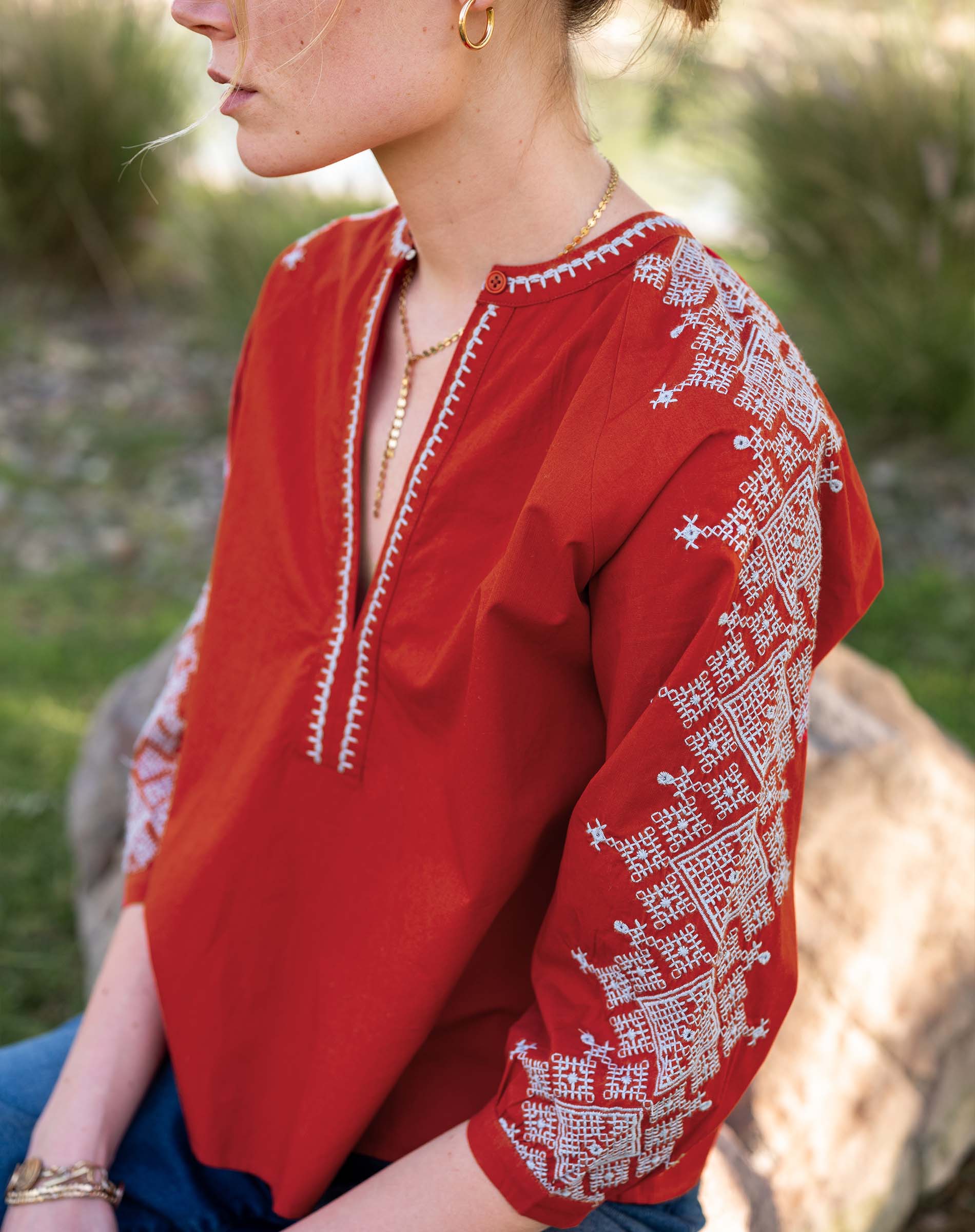 Pego Embroidered Top