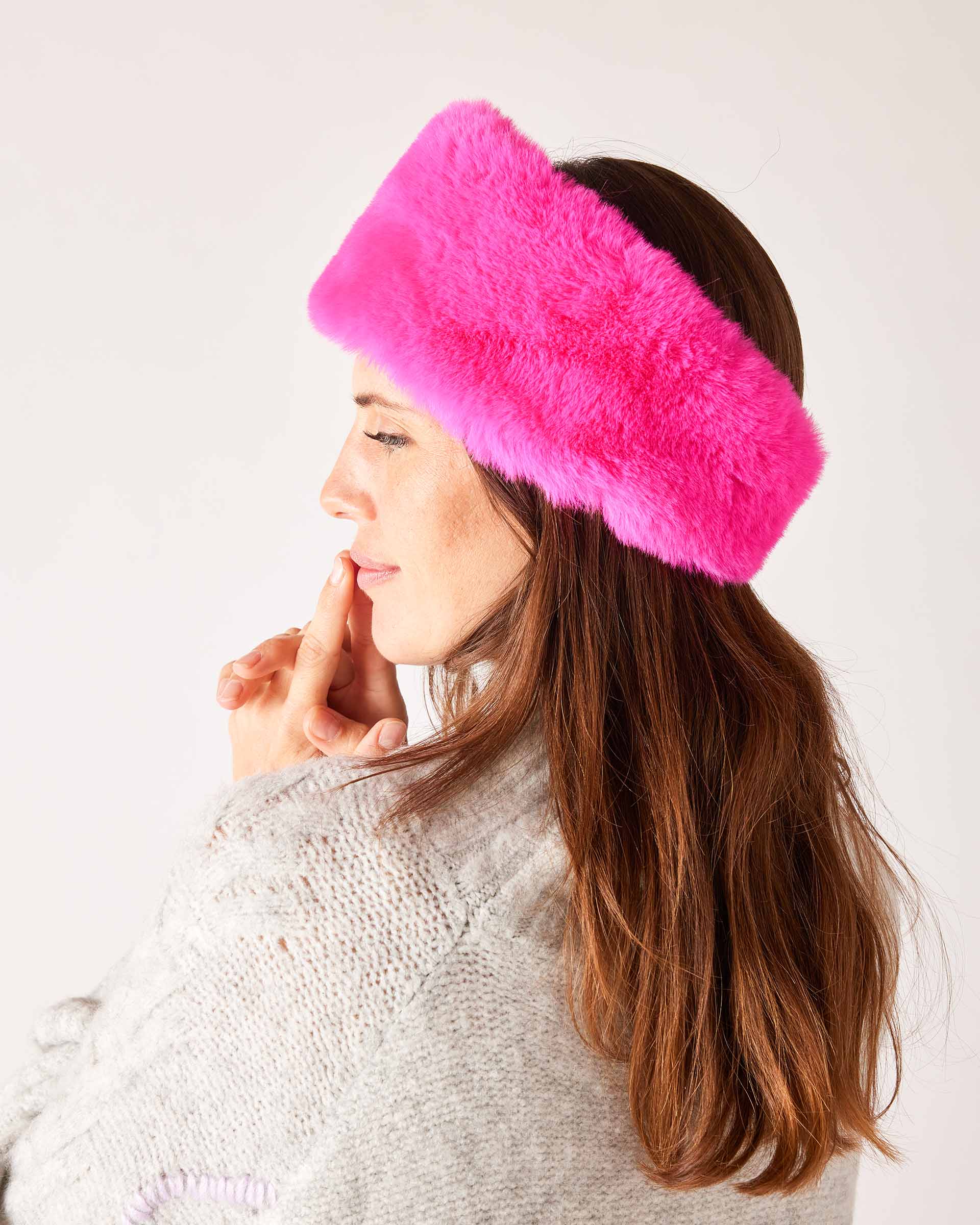 Women's Faux Fur Headband for Winter