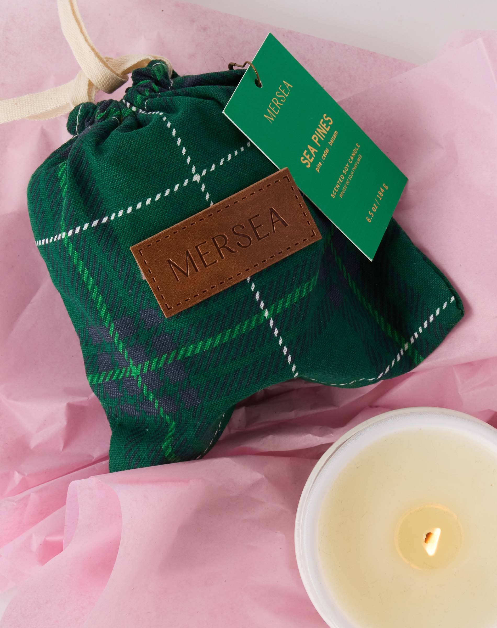 Sea Pines Plaid Bagged Candle