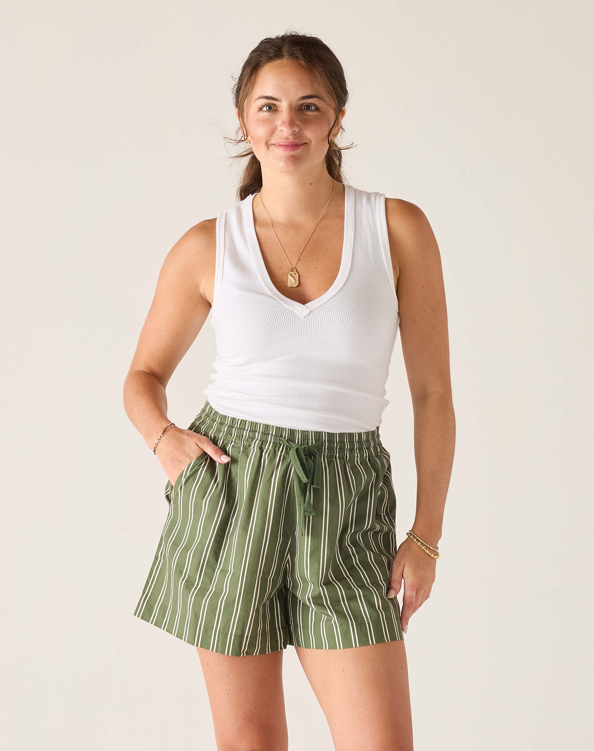 Porto Poplin Drawstring Short