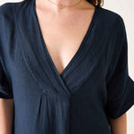 Women's Navy Maxi Kaftan Coverup Dress