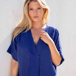 Women's Royal Blue Maxi Kaftan Coverup Dress