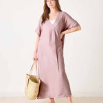 Women's Light Pink Maxi Kaftan Coverup Dress
