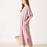 Women's Light Pink Maxi Kaftan Coverup Dress