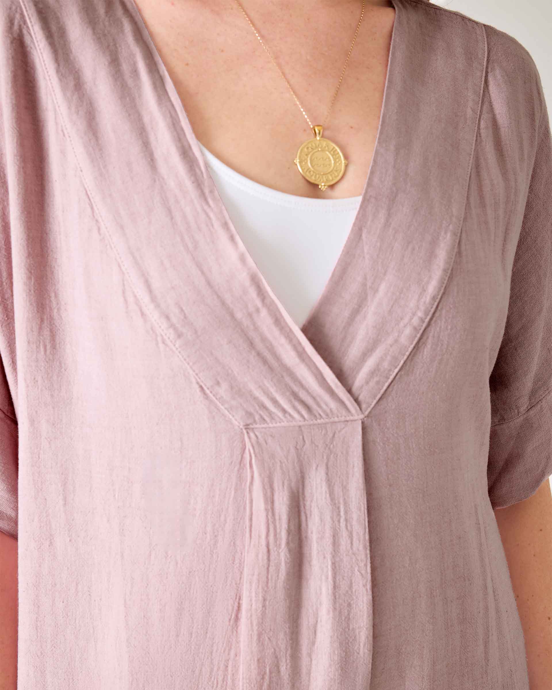 Women's Light Pink Maxi Kaftan Coverup Dress