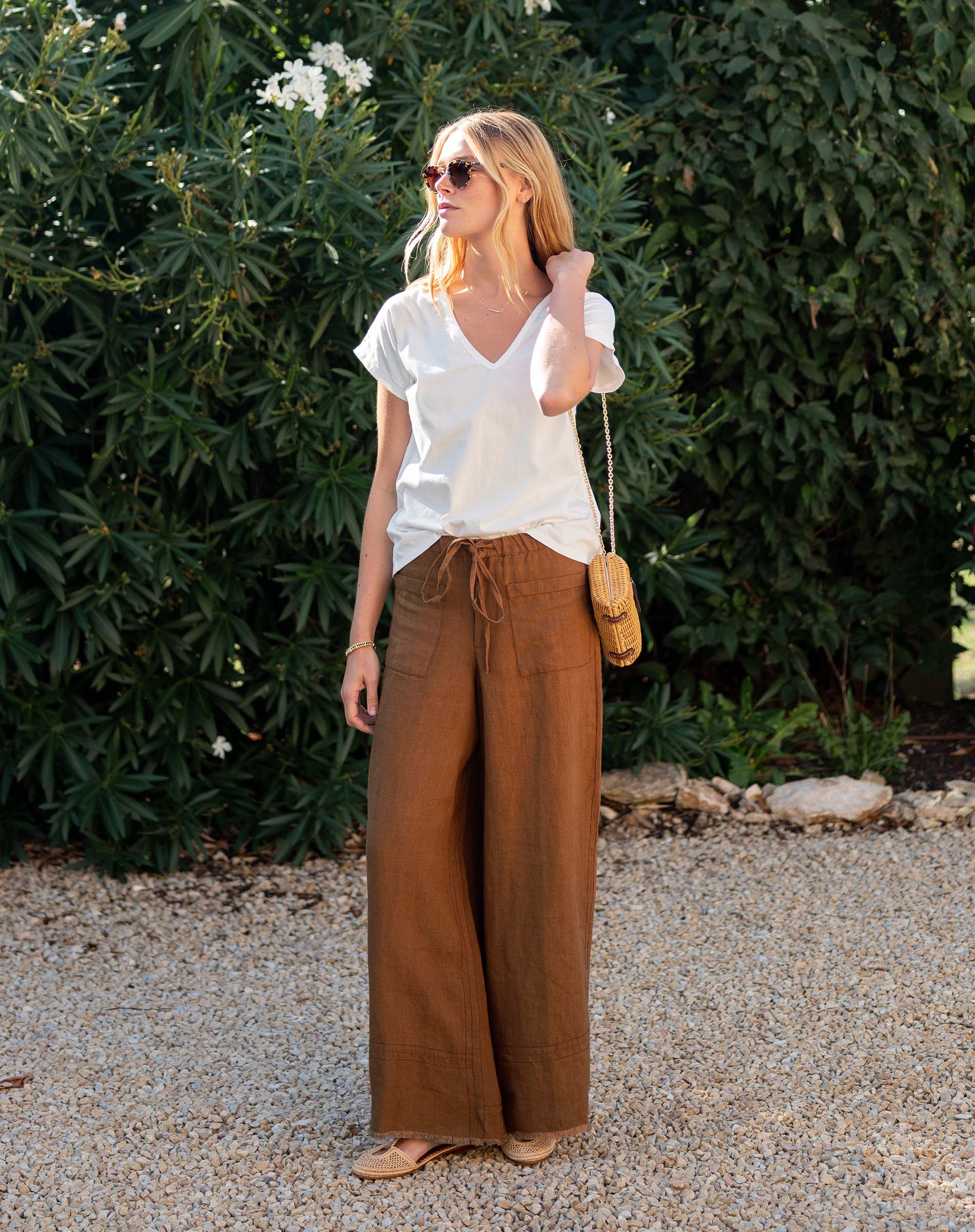 Provence Palazzo 100% Linen Pant Voyageur by Mersea | Resort Pant