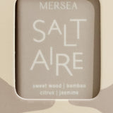 closeup of saltaire logo on boxed pura smart vial of mersea saltaire scent