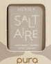 closeup of saltaire logo on boxed pura smart vial of mersea saltaire scent