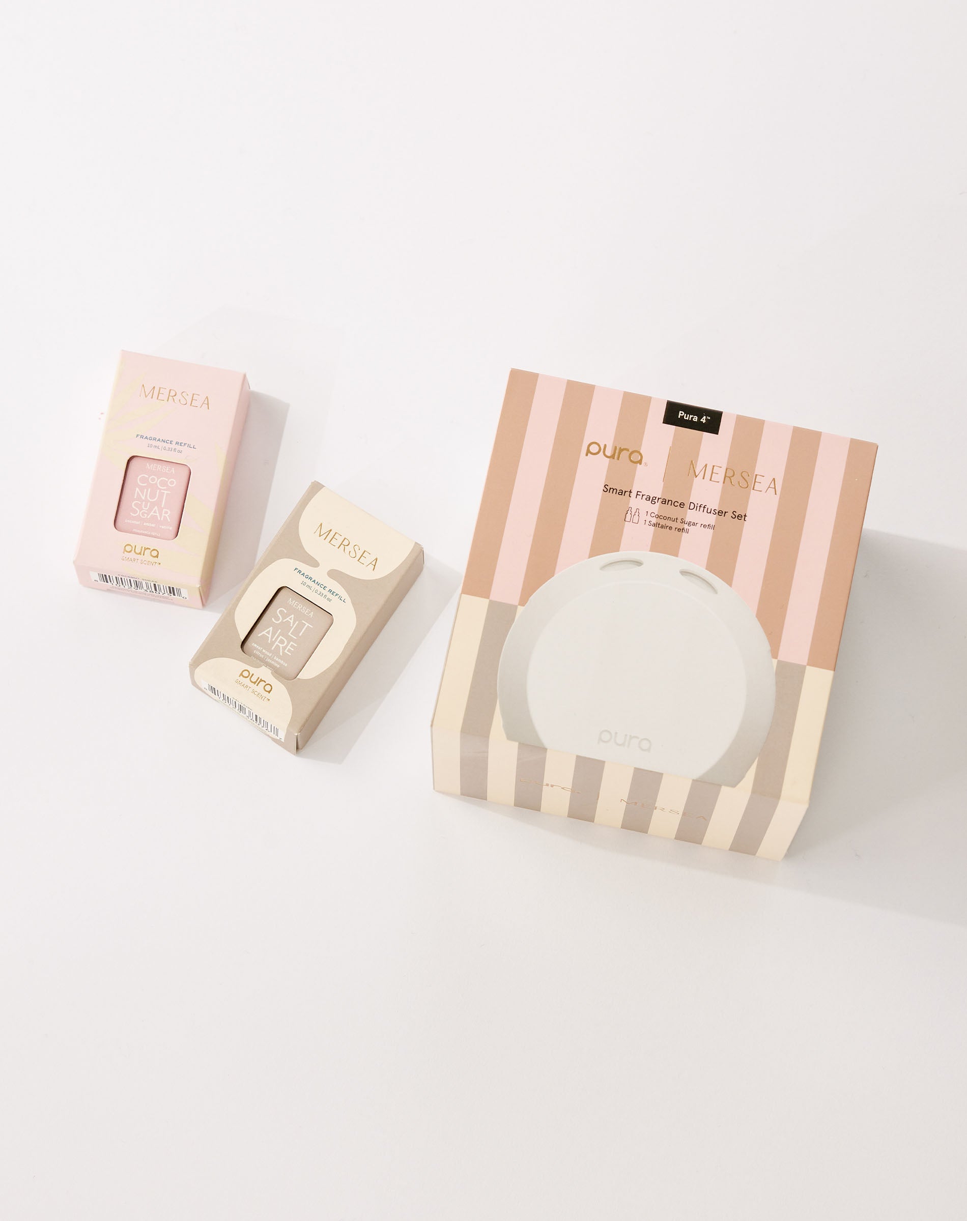 Pura X MERSEA Smart Fragrance Diffuser Set - Saltaire + Coconut Sugar