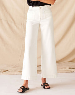 Sailor Cropped Wide Leg Jeans
