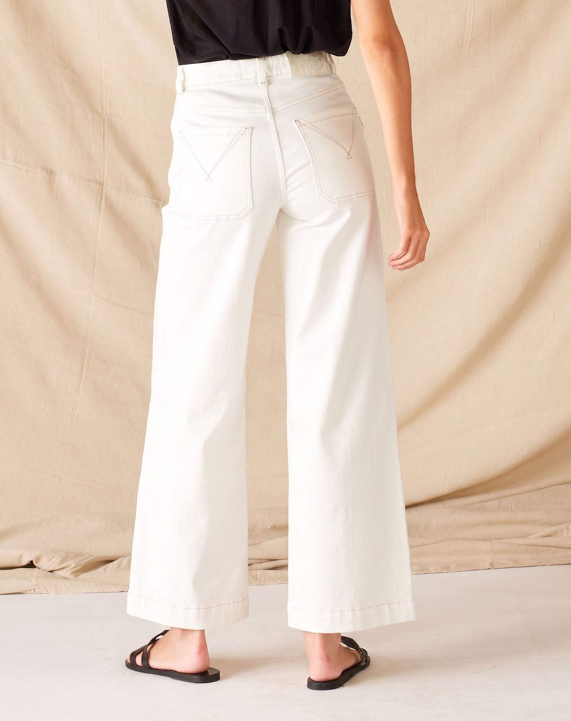 Sailor Cropped Wide Leg Jeans
