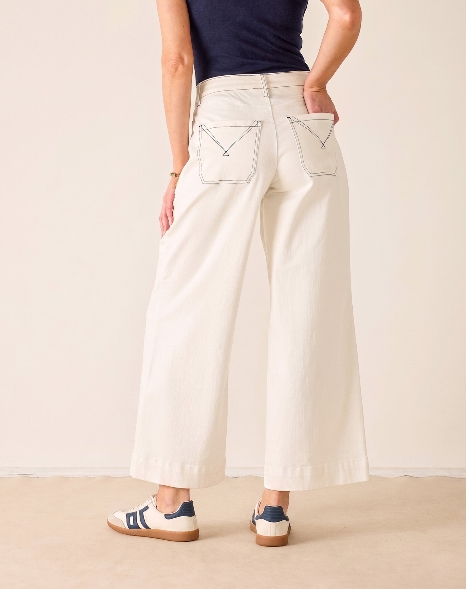 Sailor Cropped Wide Leg Jeans Voyageur by Mersea | Travel Denim