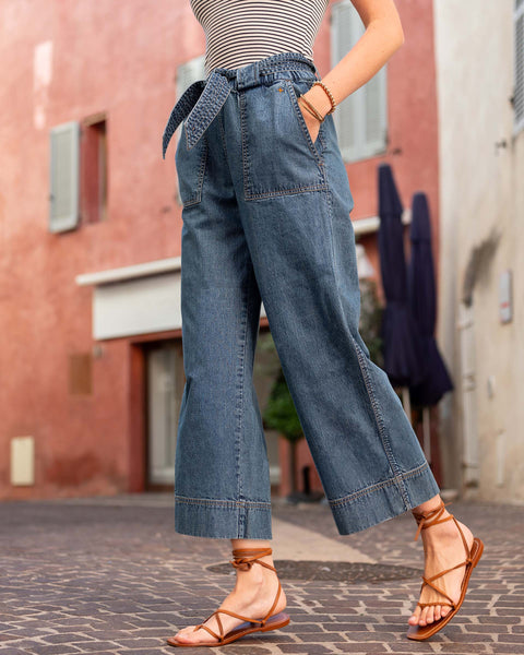 Sammie Wide Leg Pant Voyageur by MERSEA | Jean Look Alike