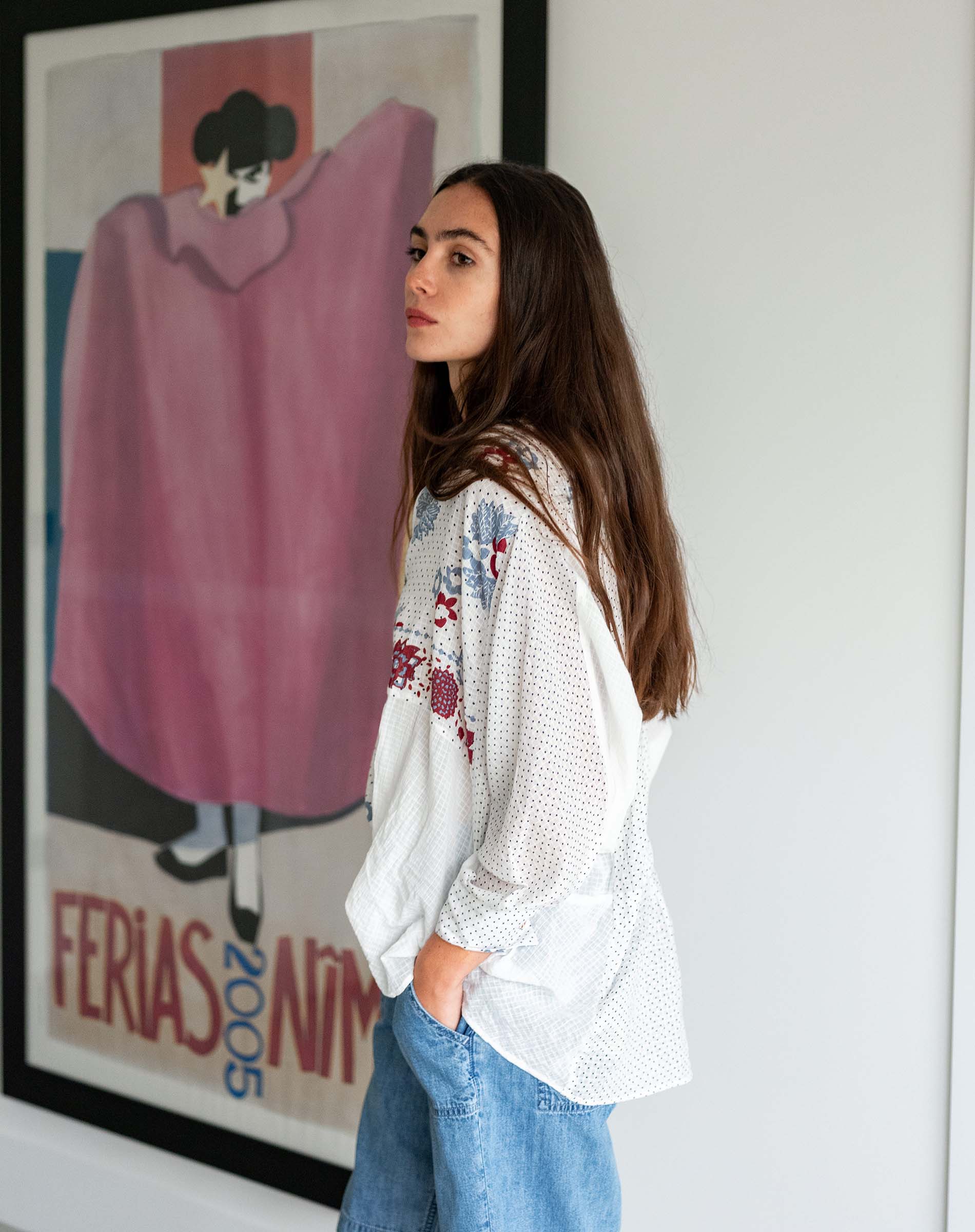 Sarah Top by Stella Forest X MERSEA | Long-Sleeve Patchwork Shirt