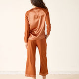 Satin Sailor Modal Pajama Set - Rustic Dawn