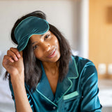 Womens Silk Eye Sleep Mask With Elastic