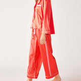 Womens Satin Pajama Pant Set