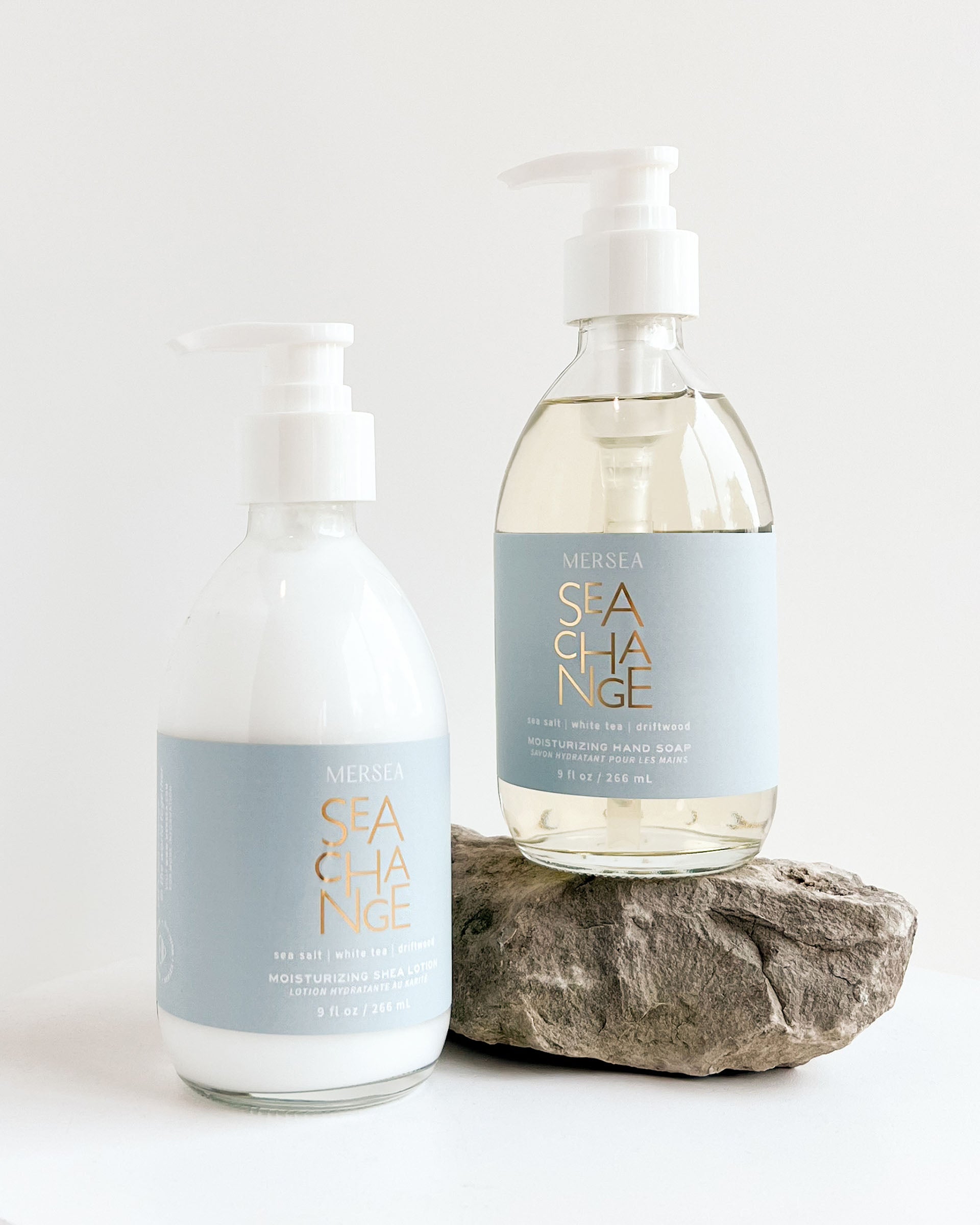 mersea sea change liquid hand soap and shea lotion