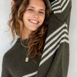 Women's Fall Striped Knit Sweater