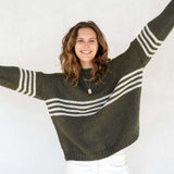 Women's Fall Striped Knit Sweater