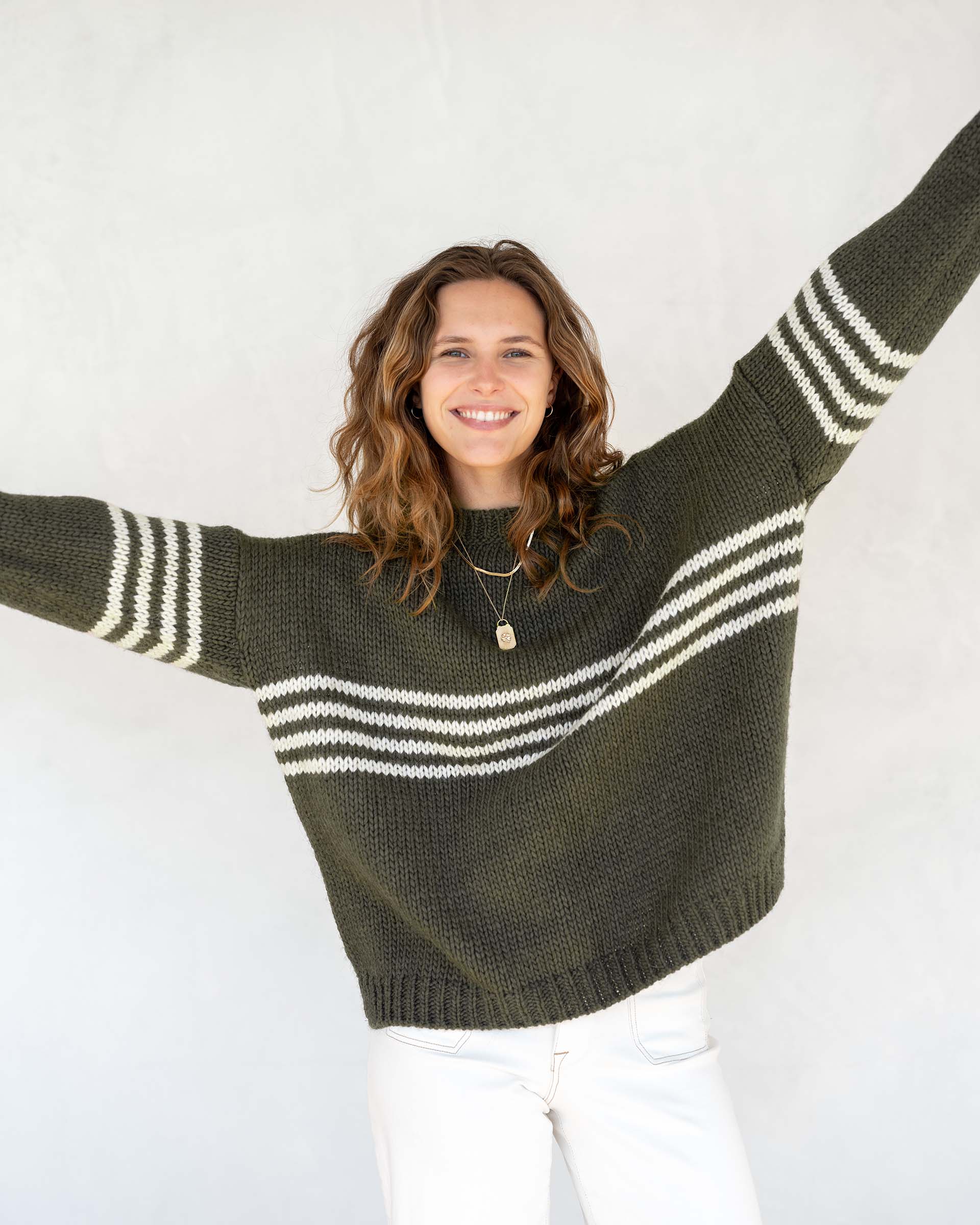 Women's Fall Striped Knit Sweater