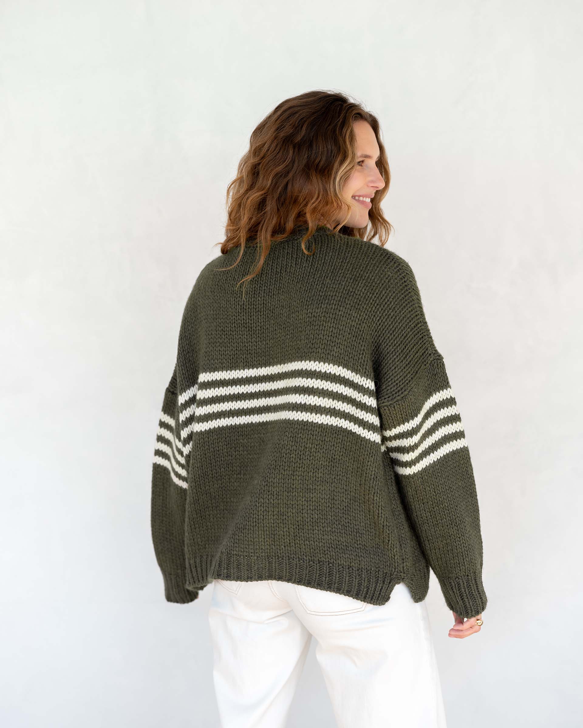 Women's Fall Striped Knit Sweater