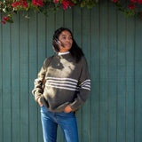 Women's Fall Striped Knit Sweater