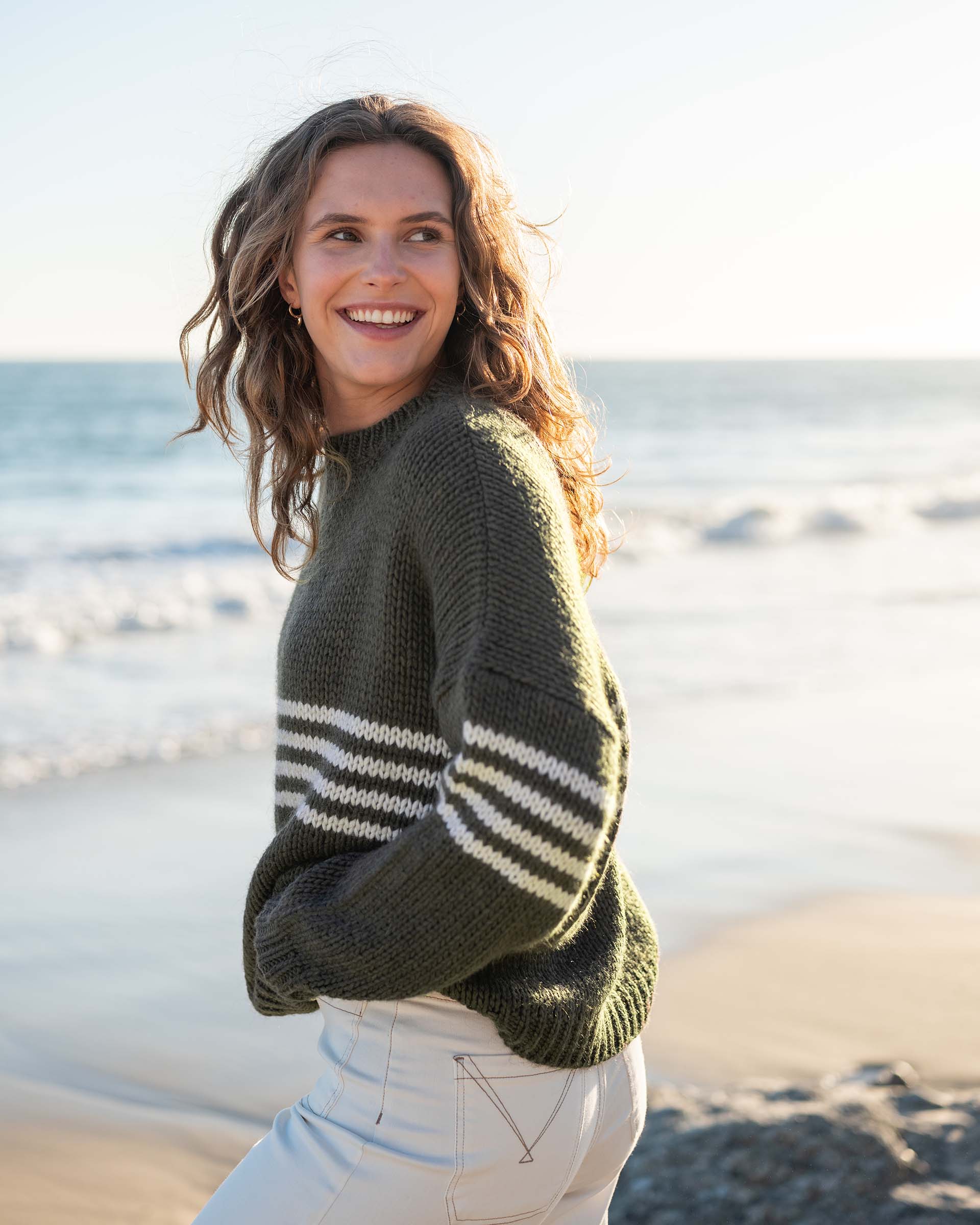 Women's Fall Striped Knit Sweater