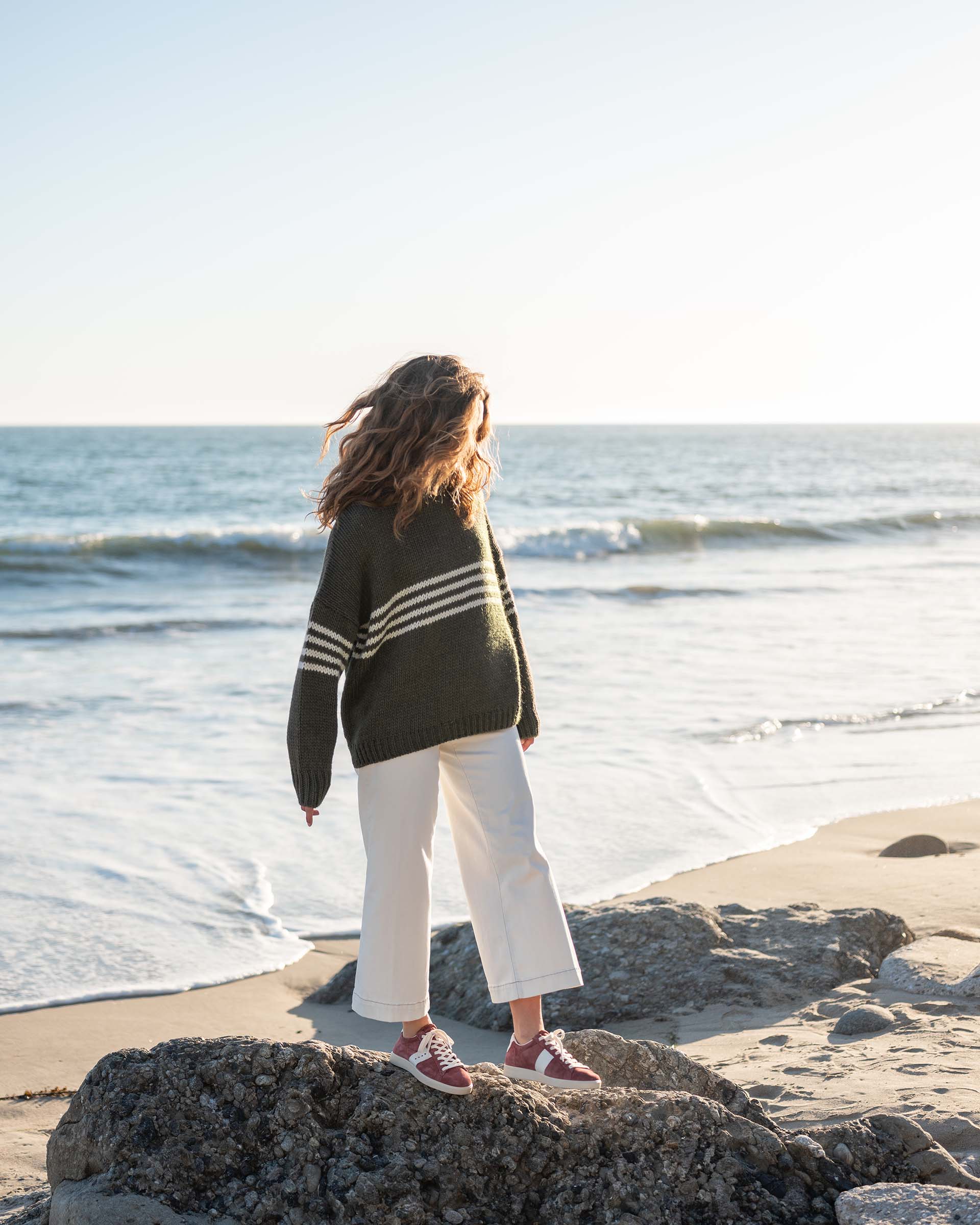 Women's Fall Striped Knit Sweater