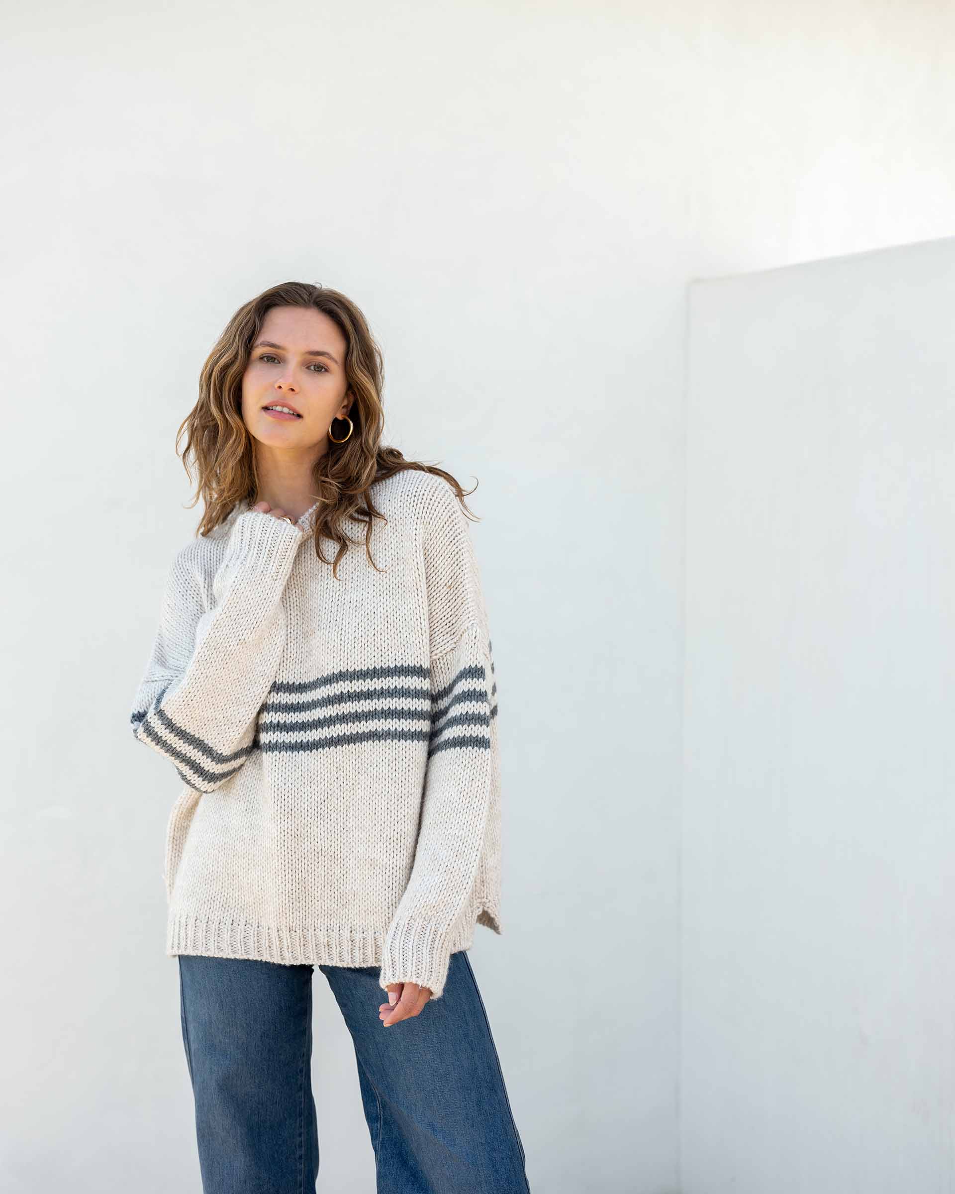 Women's Fall Striped Knit Sweater