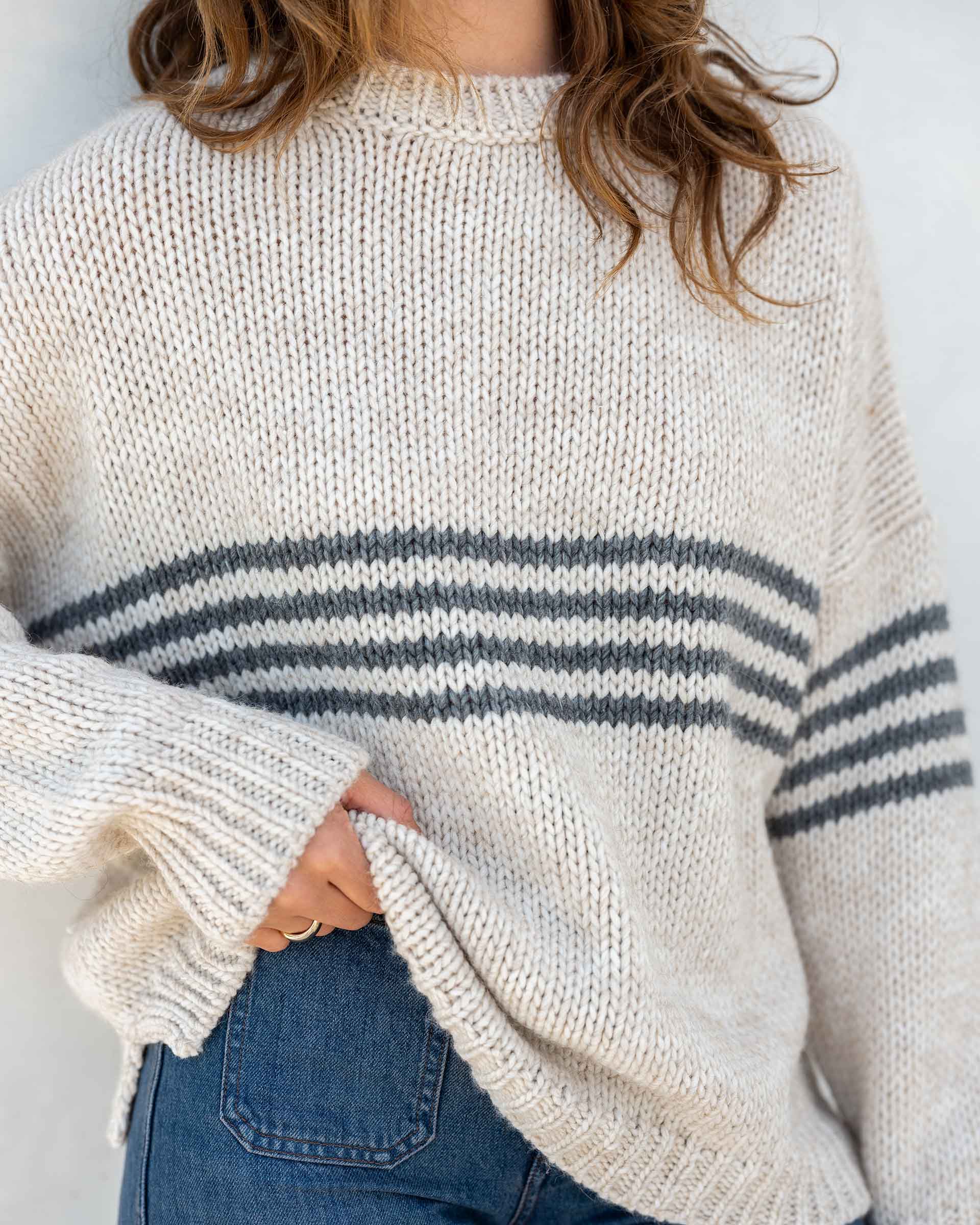 Women's Fall Striped Knit Sweater