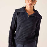 Women's Soft Scuba Quarter Zip Sweatshirt Travel Set