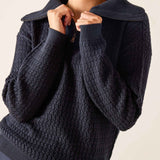 Women's Soft Scuba Quarter Zip Sweatshirt Travel Set